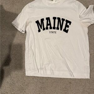 H&M White Tee with Black Lettering